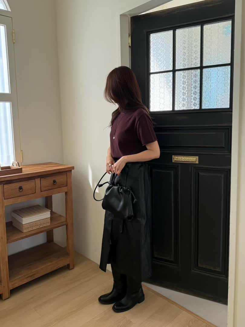 早秋正韓女裝：腰線自己跑出來的綁帶襯衫 - 商品圖片 9