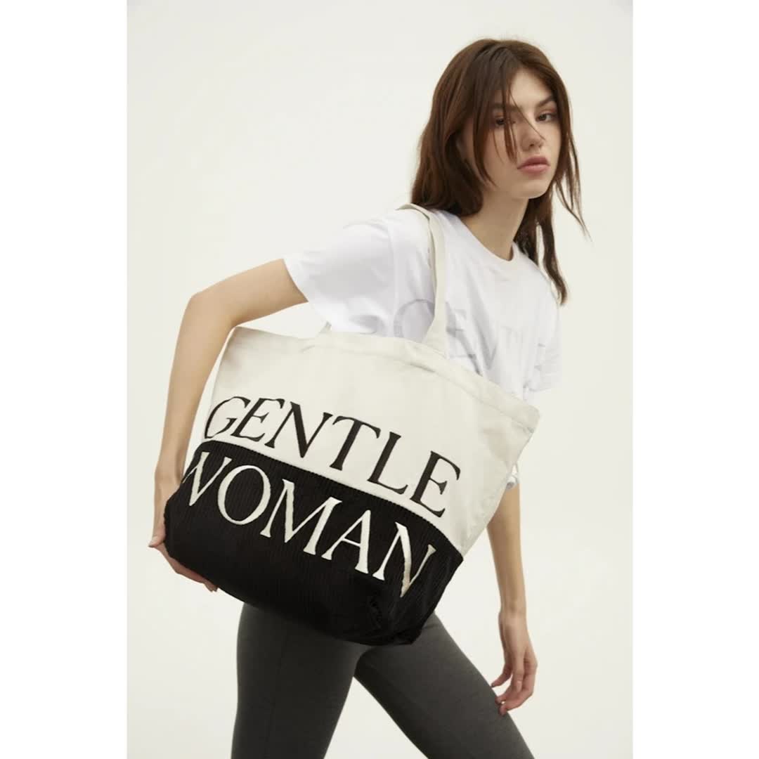 通勤上課托特包：GENTLE WOMAN米黑撞色好搭嗎？ - 商品圖片 4