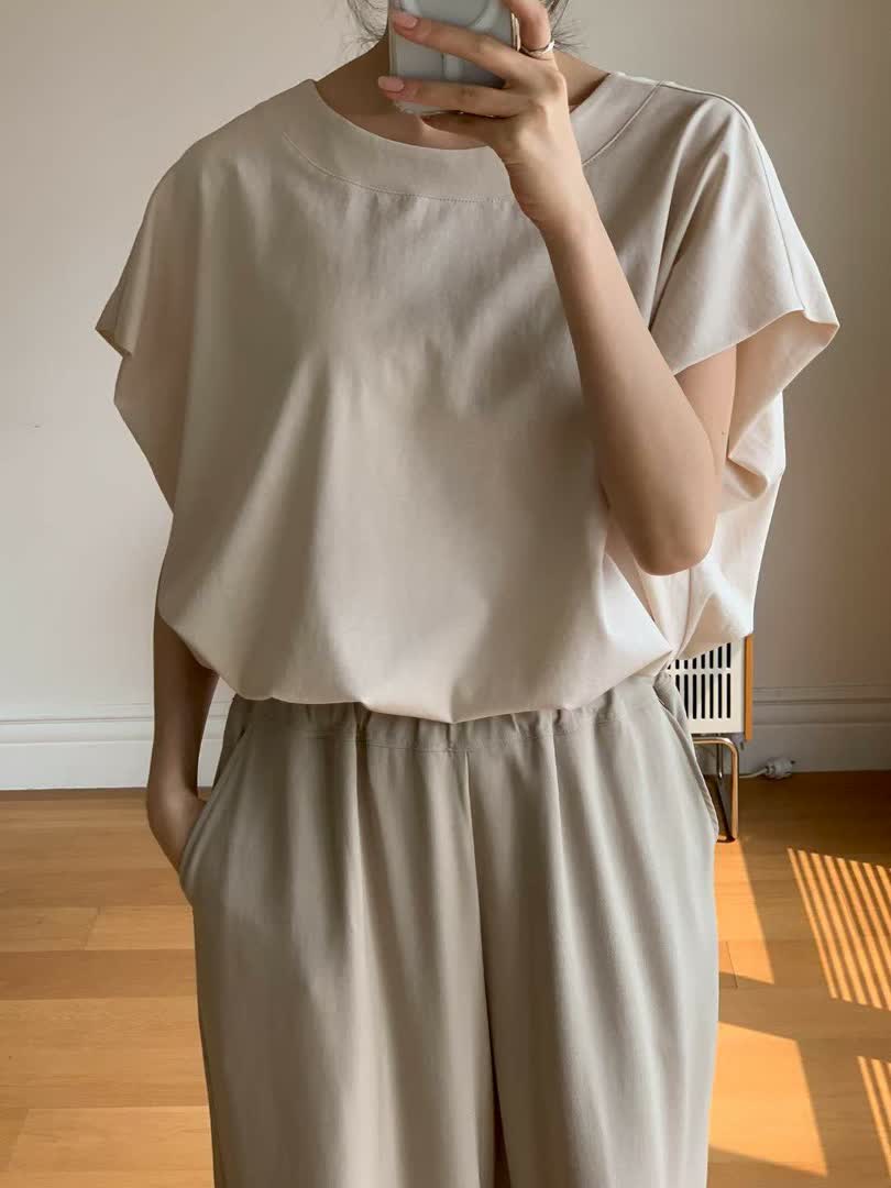棉T如何選？BA家落肩款不卡脖、遮肉、夏天穿舒服 - 商品圖片 2