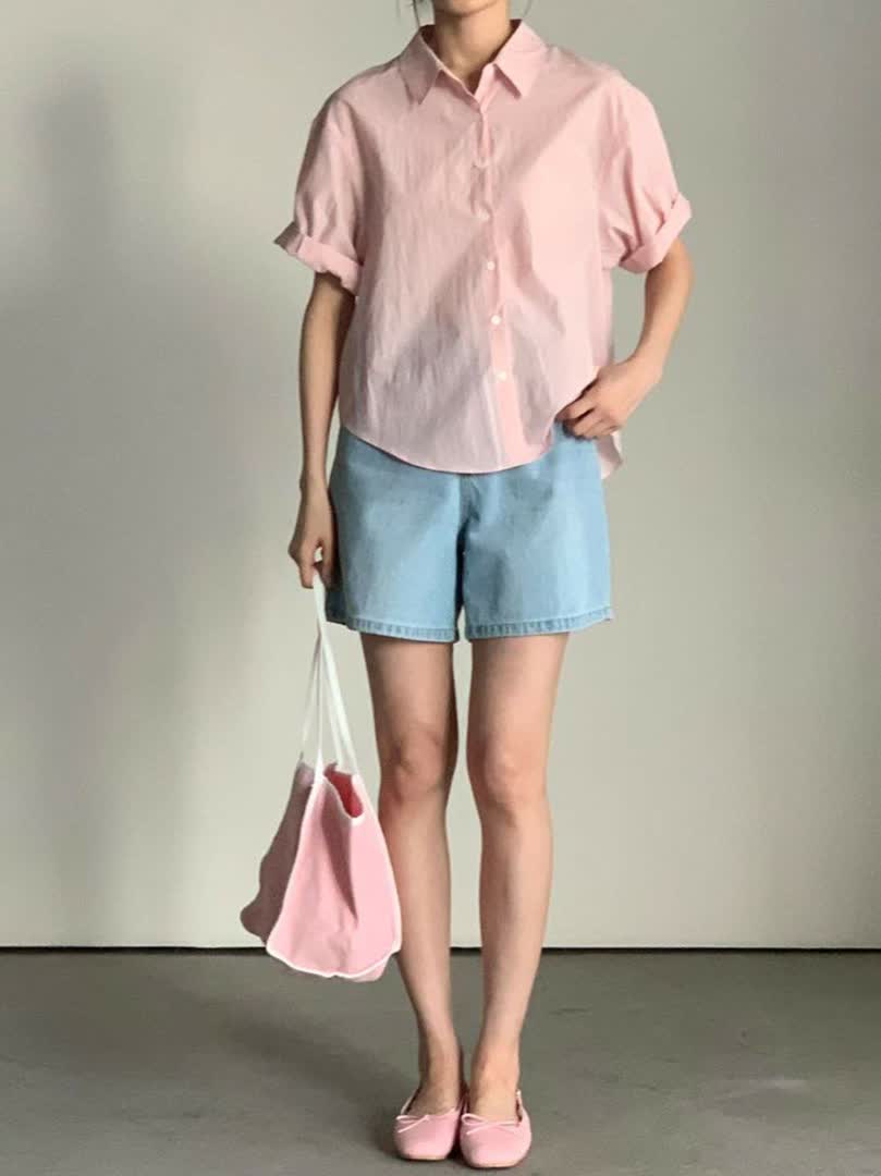 ionme韓捲袖落肩襯衫：日常、通勤怎麼穿都好看 - 商品圖片 4