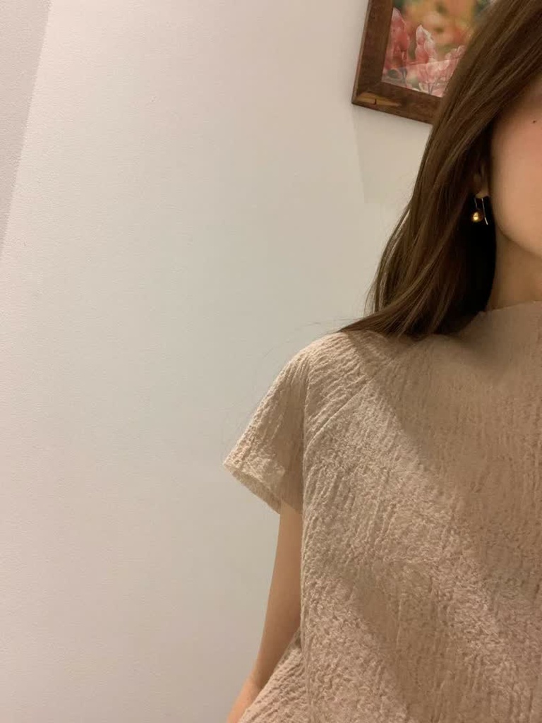 OU家立領皺感短袖上衣 商品圖 7