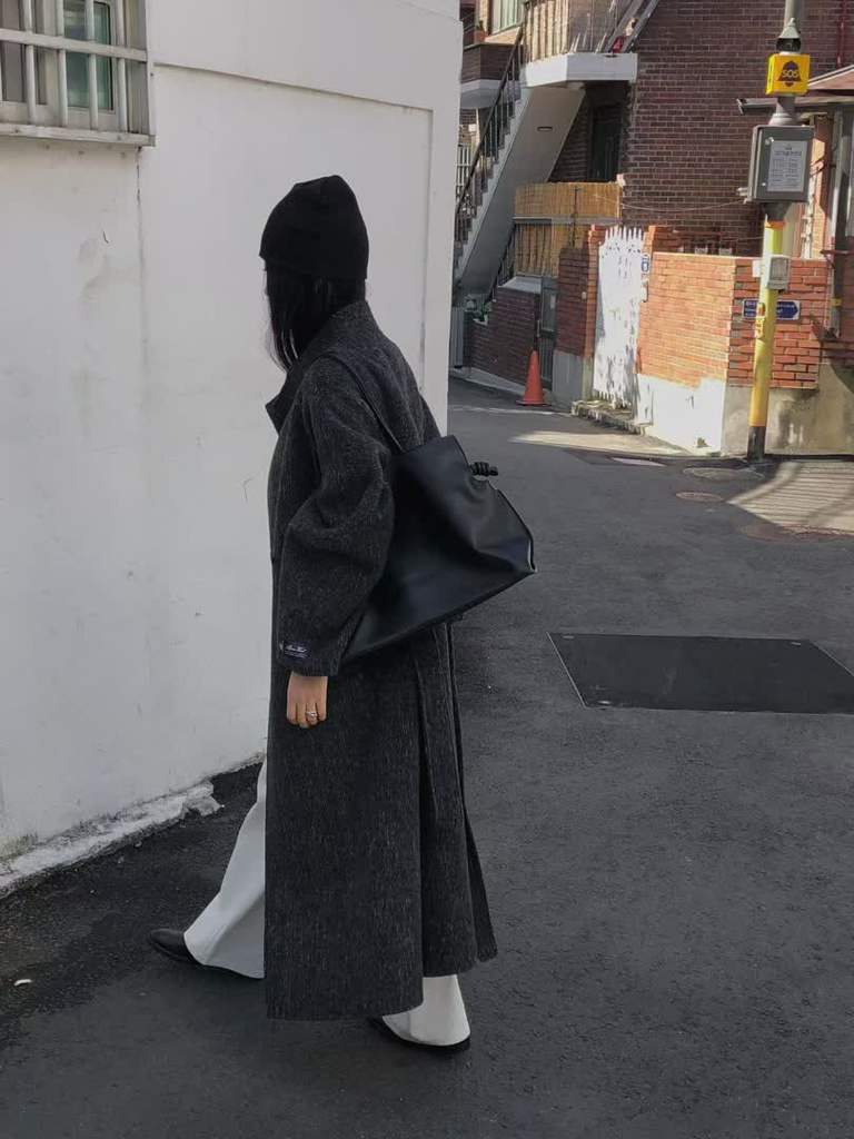 AL家羊駝毛綁帶長大衣 商品圖 8
