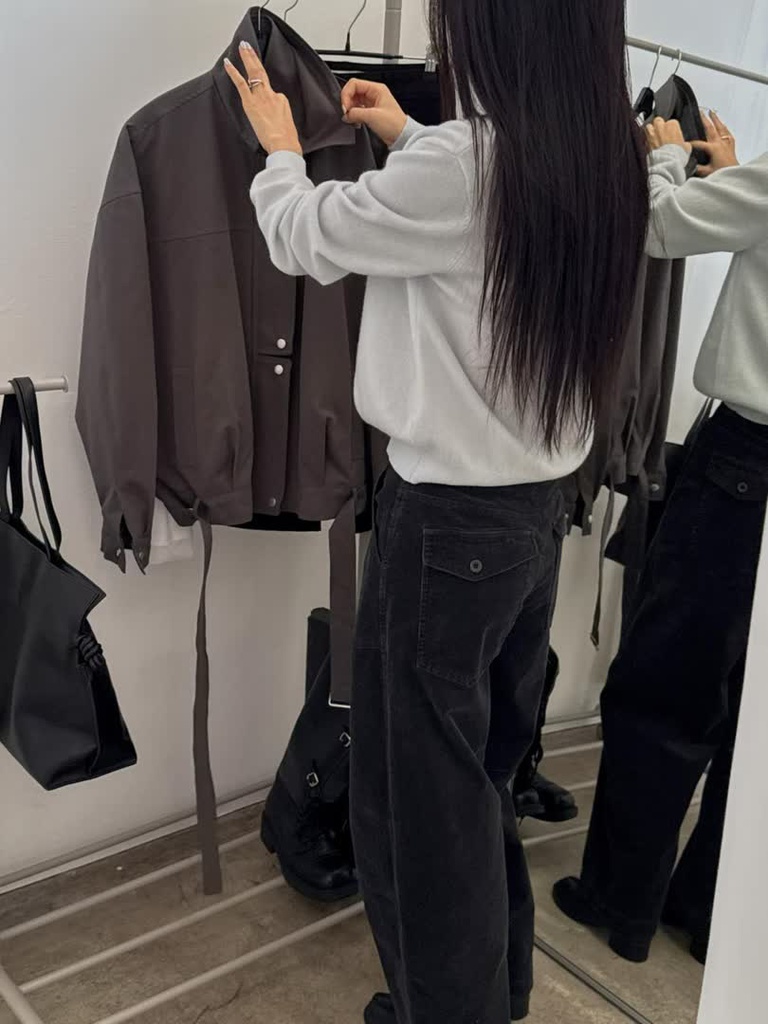 AL家後口袋燈芯絨寬褲 商品圖 4