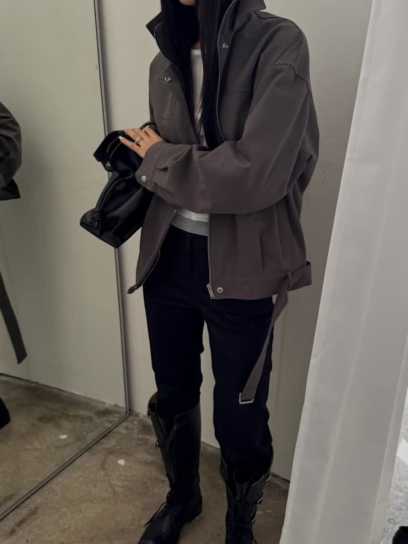 AL家寬版短版夾克