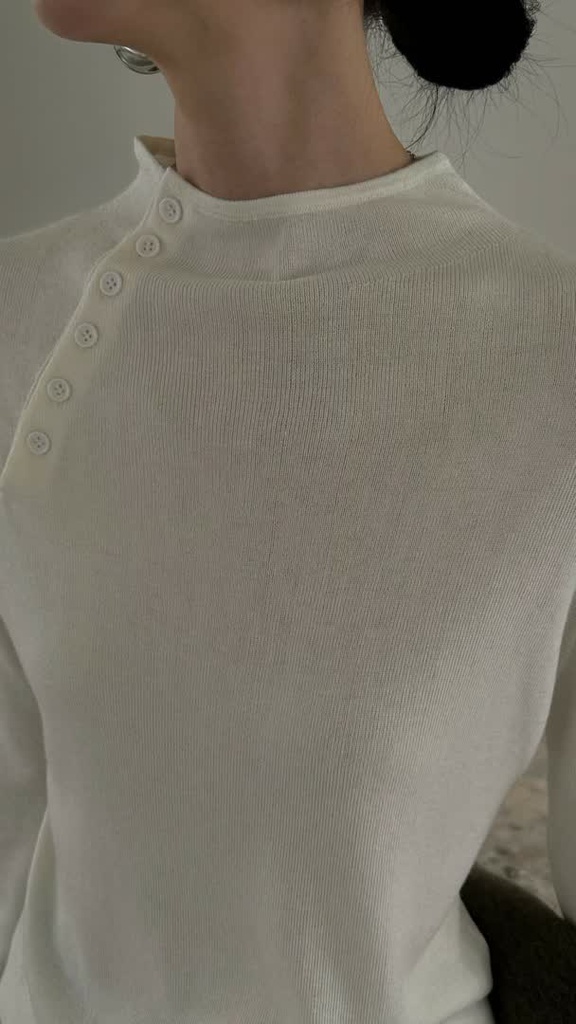 FO家斜扣高領針織衫 商品圖 5