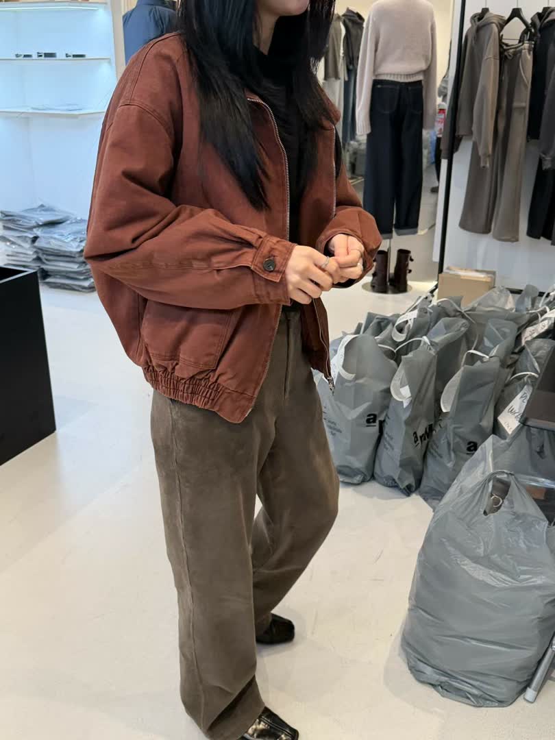 OS家復古水洗棉質短版夾克