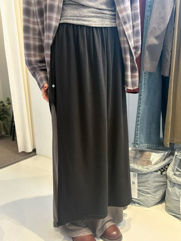 OS家拼色雙層鬆緊半身長裙 商品圖 6