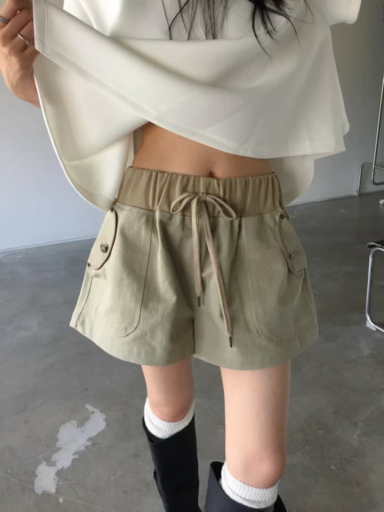 AT家工裝口袋抽繩短褲 商品圖 5