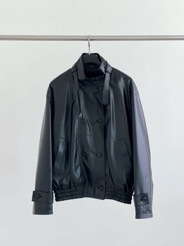 GA家皮革感排釦外套 商品圖 1