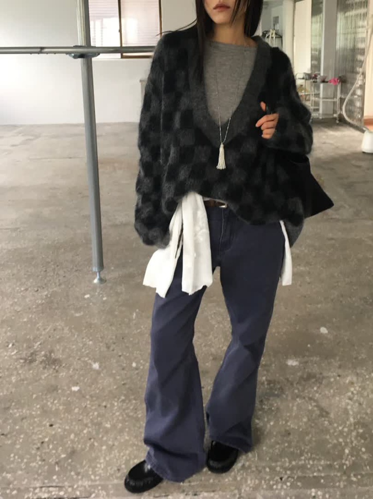 BP家深V格紋毛絨針織衫 商品圖 16