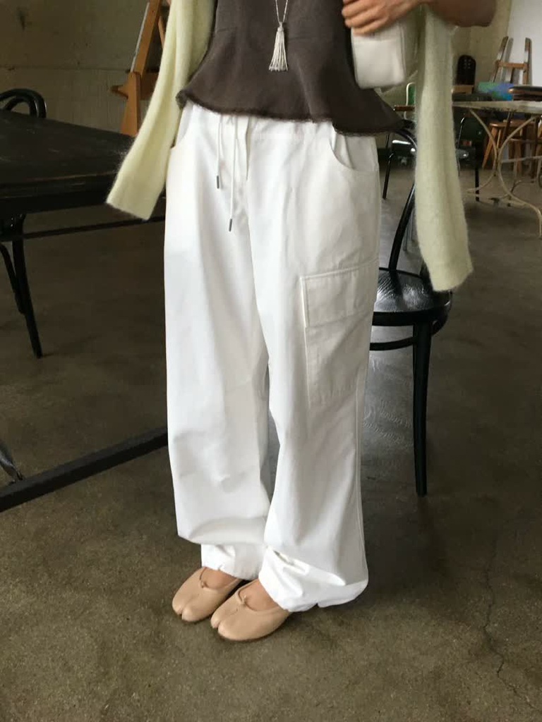 BP家抽繩工裝寬褲 商品圖 3