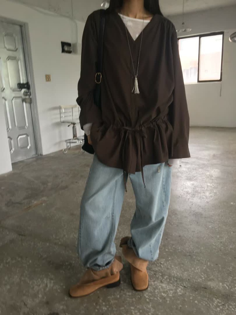 BP家抽繩荷葉襯衫洋裝 商品圖 8
