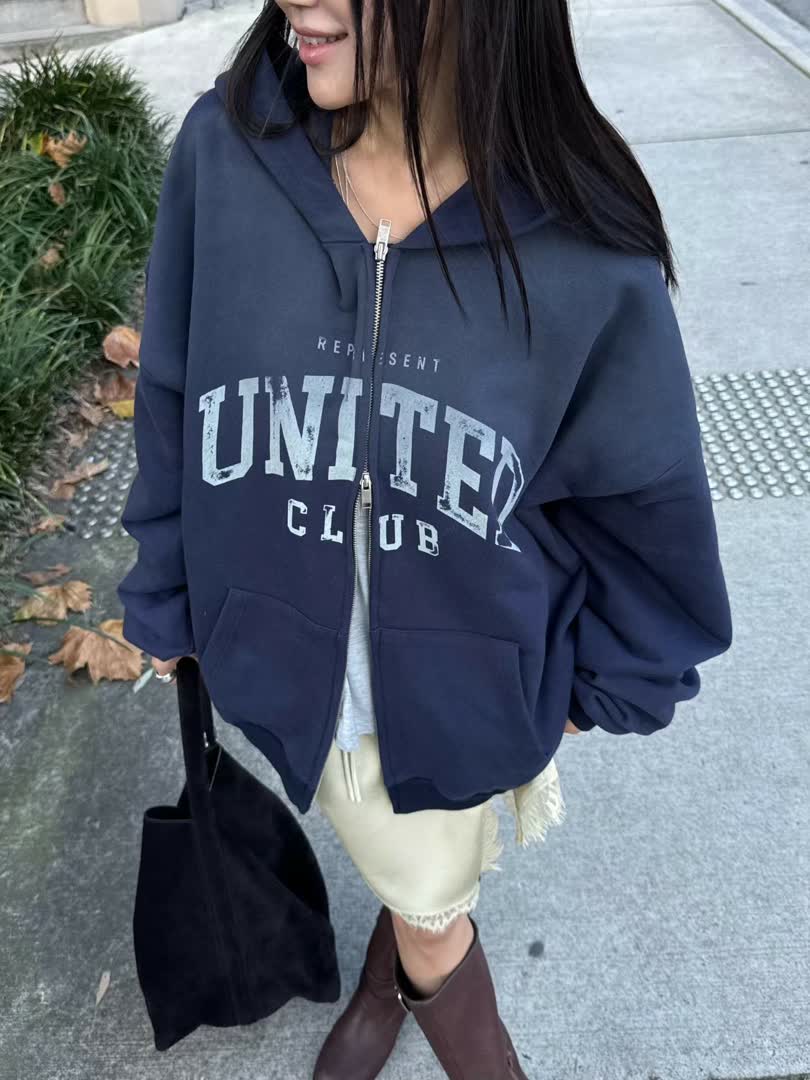 BP家寬版連帽拉鍊外套