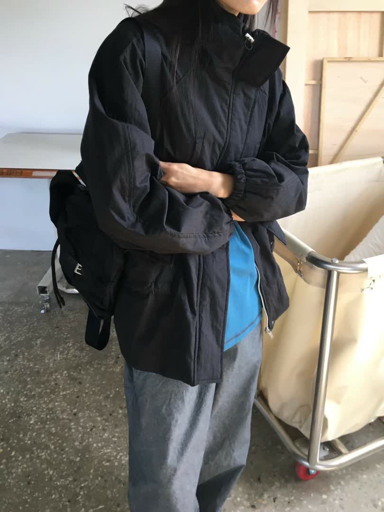 BP家立領抽繩風衣外套 商品圖 6