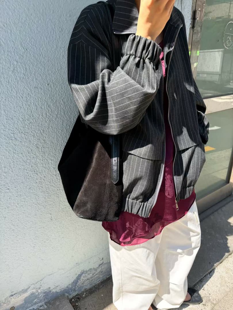 BP家條紋立領拉鍊外套 商品圖 6