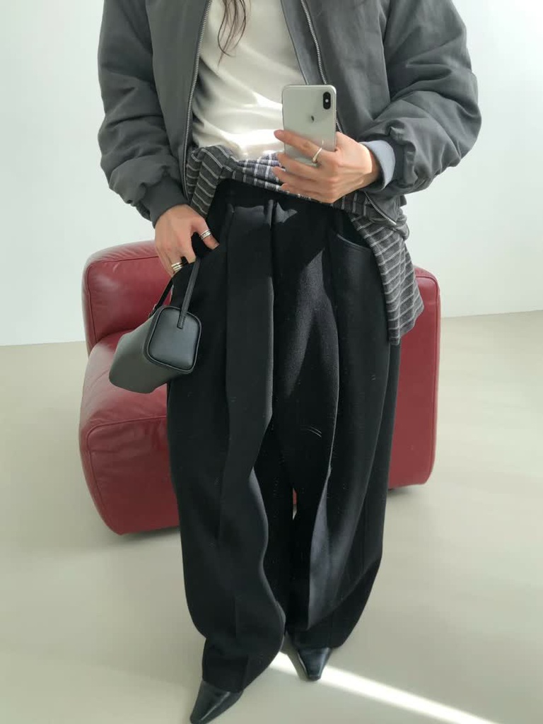 LE家打褶鬆緊寬褲 商品圖 2