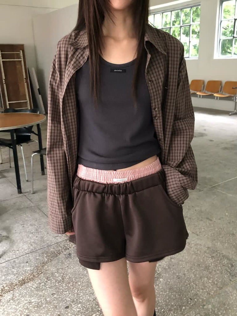 AM家復古格紋寬版襯衫