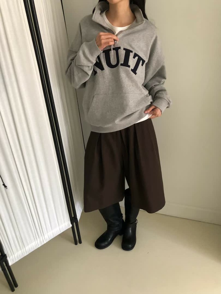 GA家打褶寬版裙褲