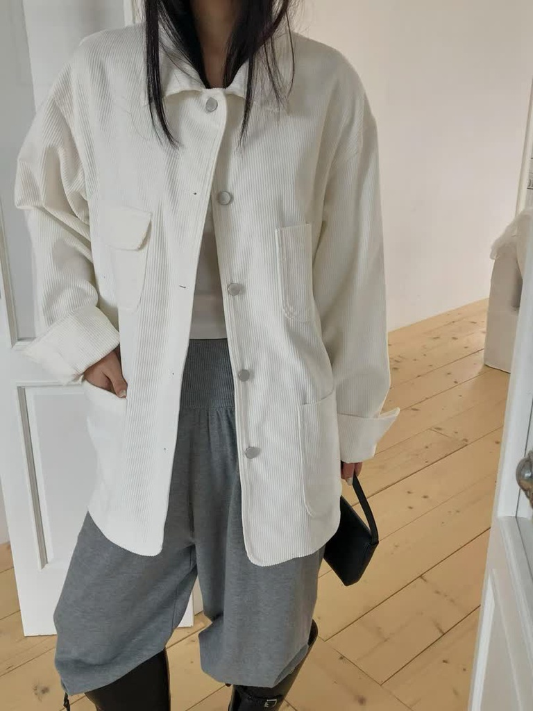 AL家燈芯絨工裝外套