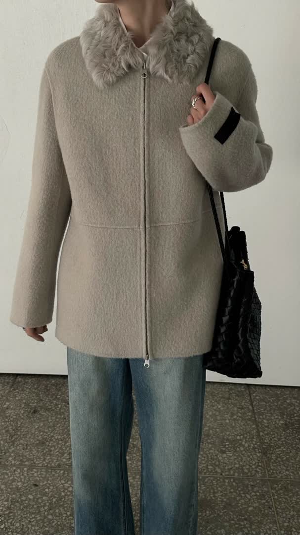 FO家毛領短版外套