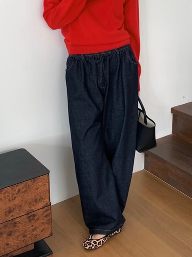 BL家寬版彎刀牛仔褲